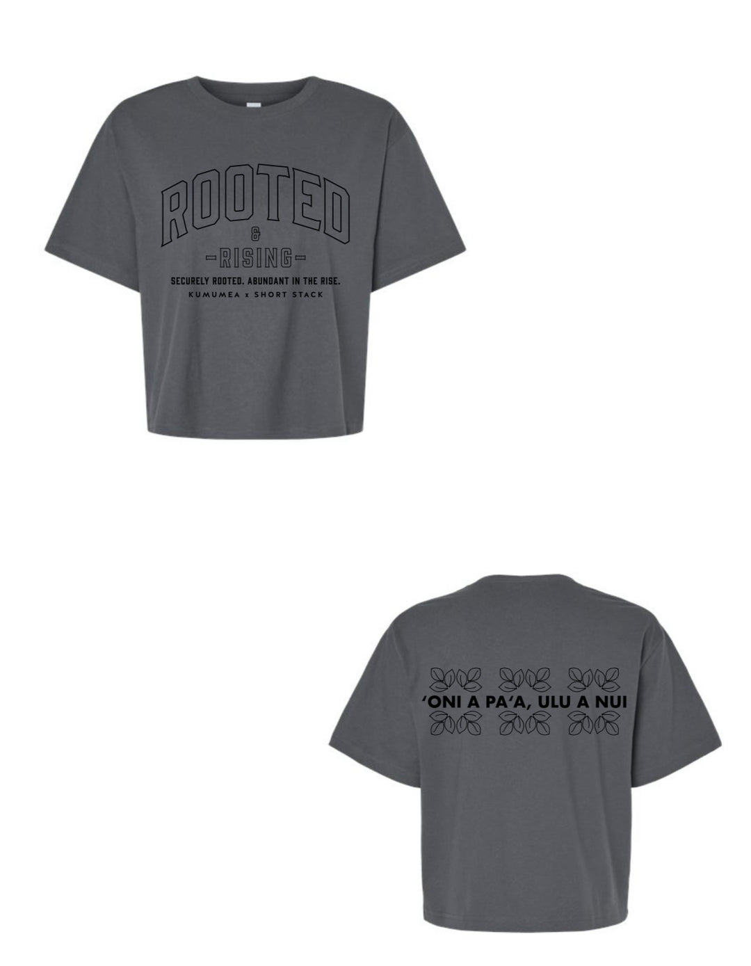 Crop Top-Rooted and Rising Shortstack Hawai`i Collab