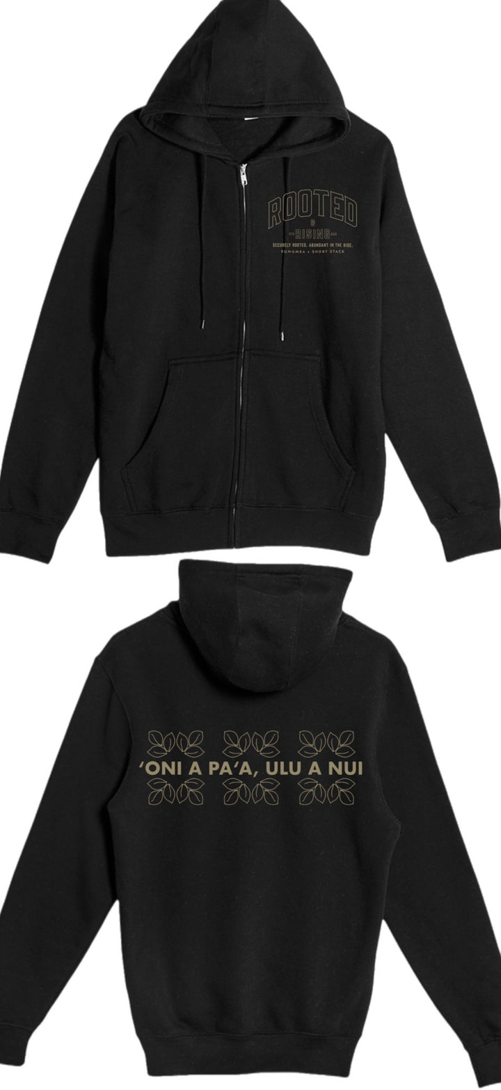 Hoodie Zippered-Rooted and Rising Shortstack Hawai`i Collab