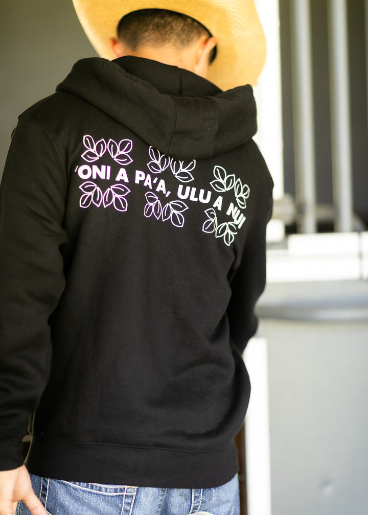 Hoodie Zippered-Rooted and Rising Shortstack Hawai`i Collab